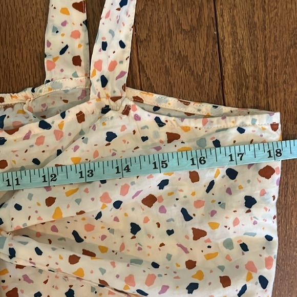 Madewell | Twist Knot Tie-Front Cami Top in Terrazzo Confetti Print Size 12 - Picture 9 of 11